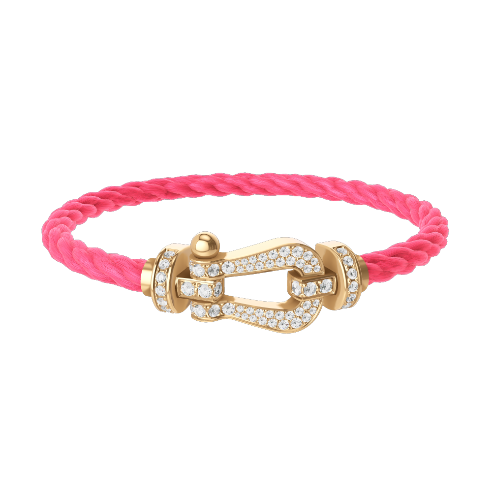 FORCE 10 BRACELET 18K YELLOW GOLD AND DIAMONDS LARGE MODEL