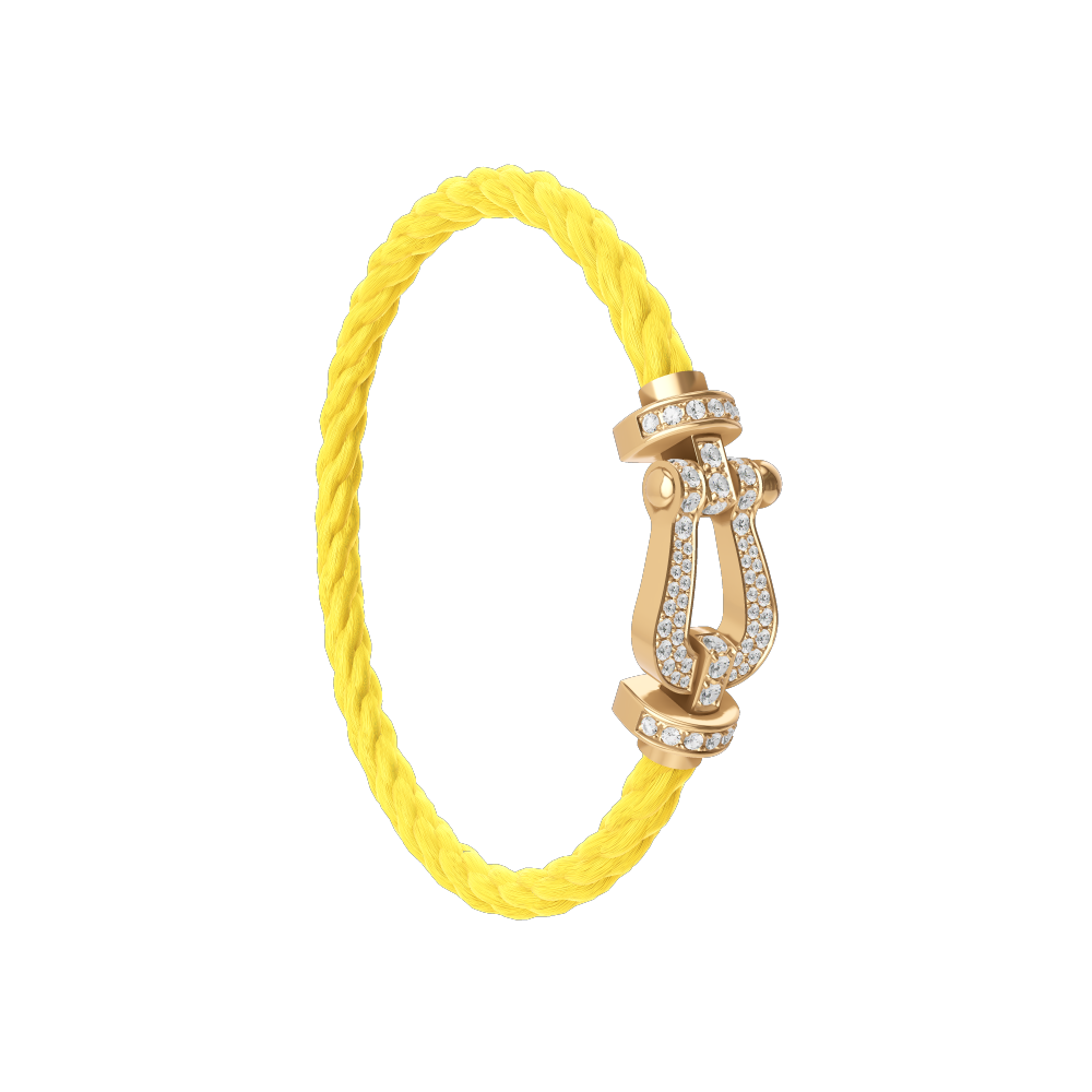 FORCE 10 BRACELET 18K YELLOW GOLD AND DIAMONDS LARGE MODEL