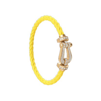 FORCE 10 BRACELET 18K YELLOW GOLD AND DIAMONDS LARGE MODEL