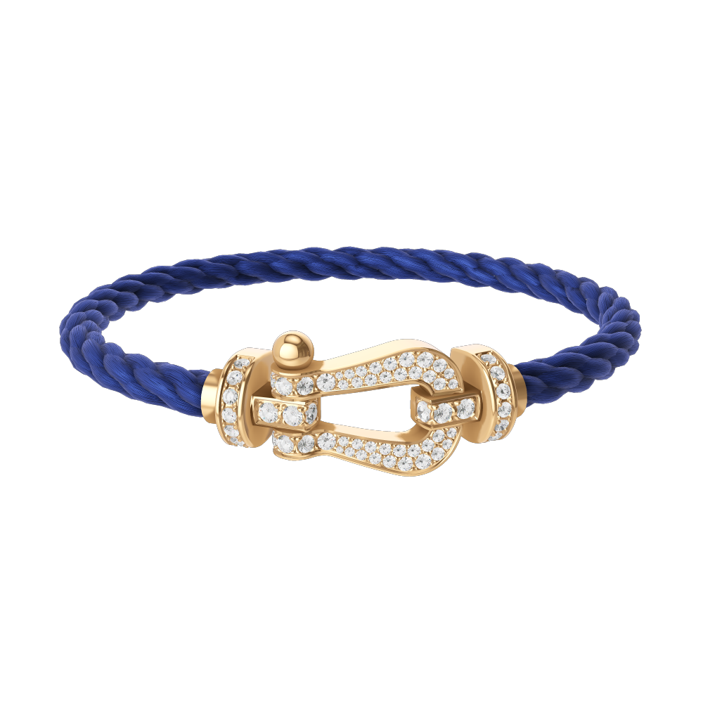 FORCE 10 BRACELET 18K YELLOW GOLD AND DIAMONDS LARGE MODEL