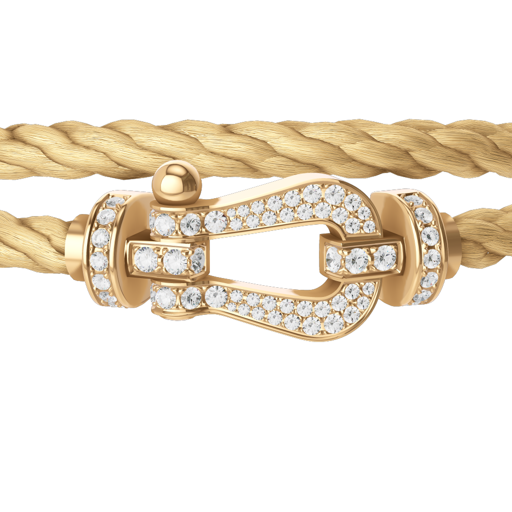 FORCE 10 BRACELET 18K YELLOW GOLD AND DIAMONDS LARGE MODEL
