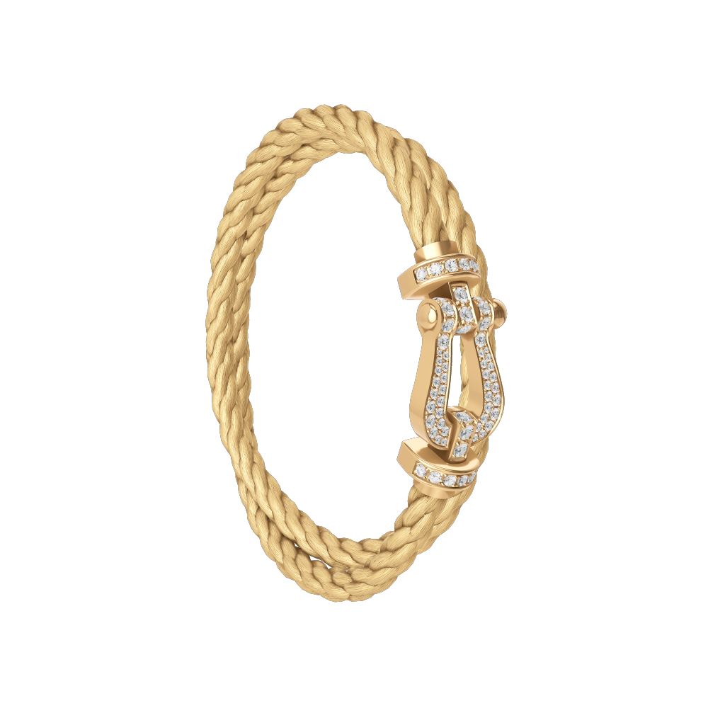 FORCE 10 BRACELET 18K YELLOW GOLD AND DIAMONDS LARGE MODEL