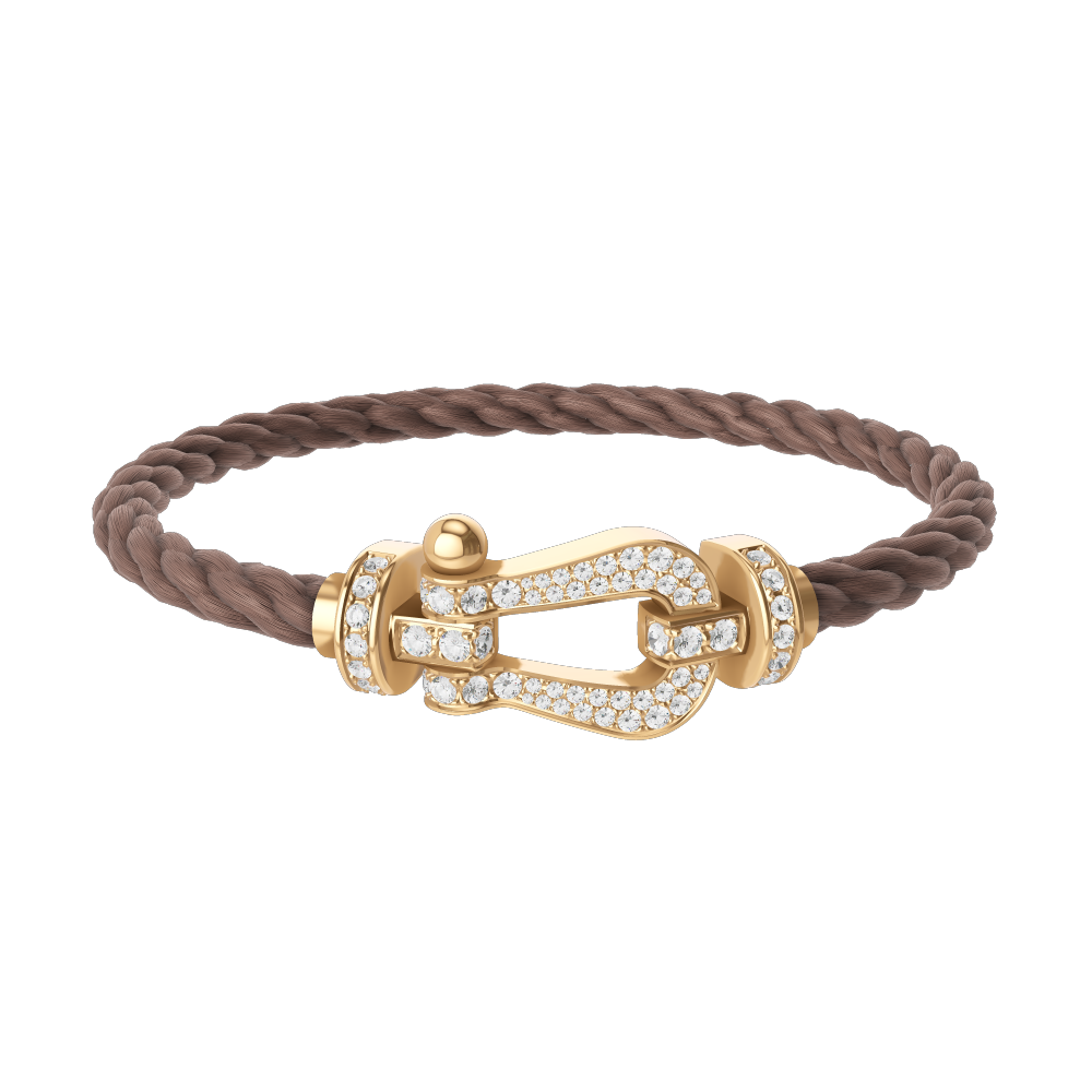 FORCE 10 BRACELET 18K YELLOW GOLD AND DIAMONDS LARGE MODEL