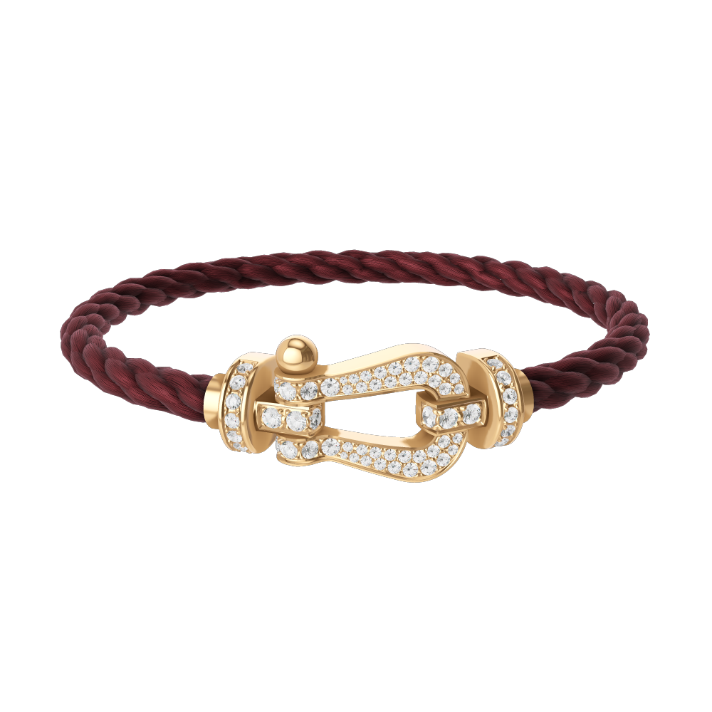 FORCE 10 BRACELET 18K YELLOW GOLD AND DIAMONDS LARGE MODEL