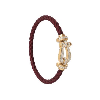 FORCE 10 BRACELET 18K YELLOW GOLD AND DIAMONDS LARGE MODEL