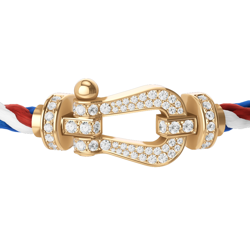 FORCE 10 BRACELET 18K YELLOW GOLD AND DIAMONDS LARGE MODEL