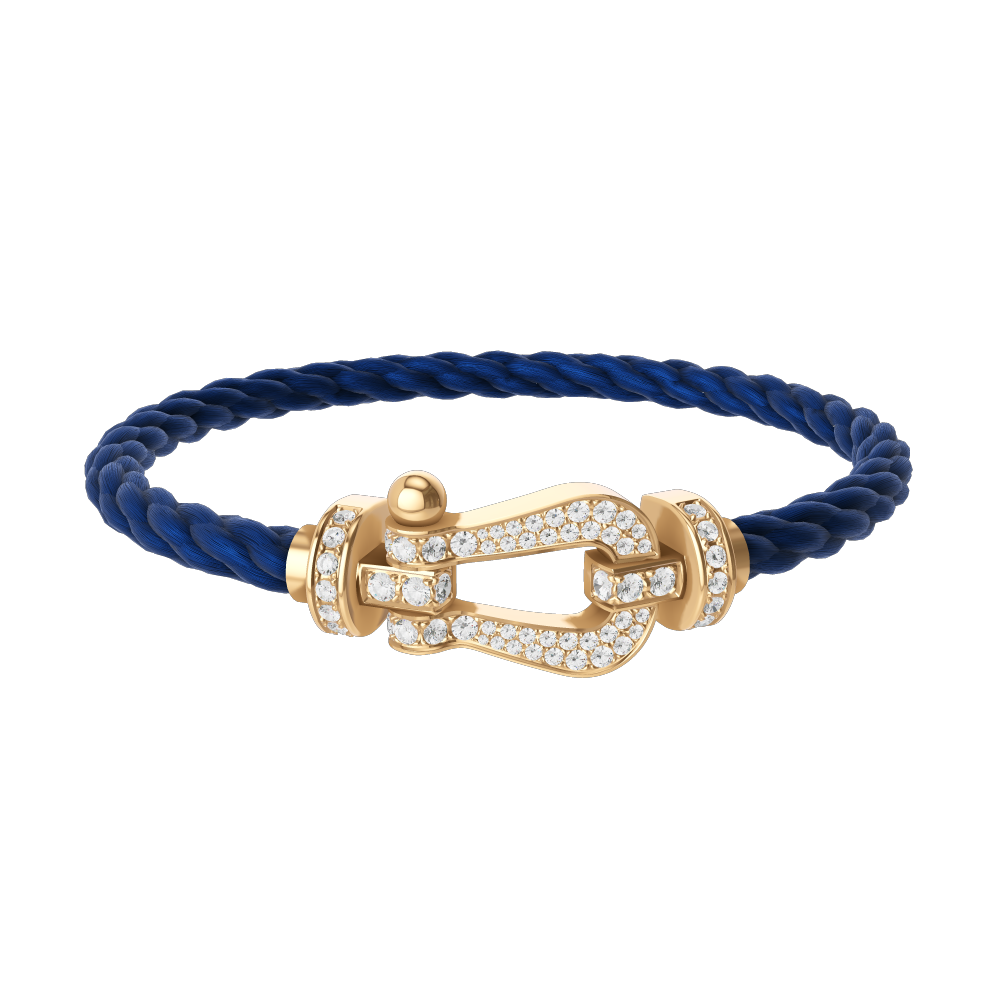 FORCE 10 BRACELET 18K YELLOW GOLD AND DIAMONDS LARGE MODEL