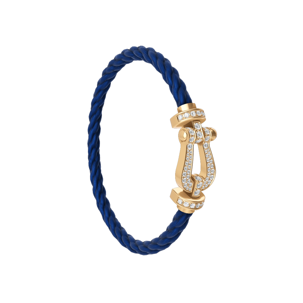 FORCE 10 BRACELET 18K YELLOW GOLD AND DIAMONDS LARGE MODEL