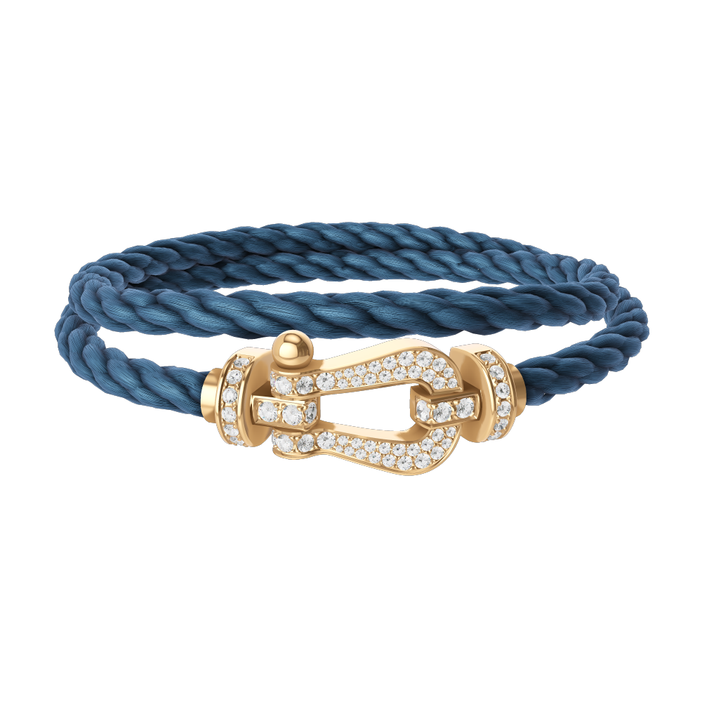 FORCE 10 BRACELET 18K YELLOW GOLD AND DIAMONDS LARGE MODEL