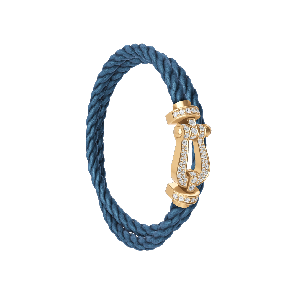 FORCE 10 BRACELET 18K YELLOW GOLD AND DIAMONDS LARGE MODEL