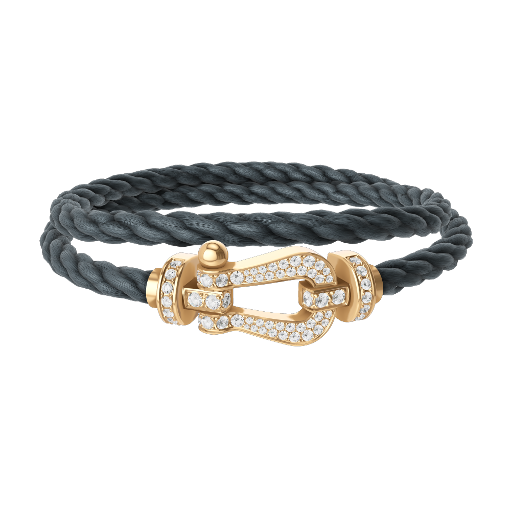 [Copy]FORCE 10 BRACELET 18K YELLOW GOLD AND EMERALDS LARGE MODEL