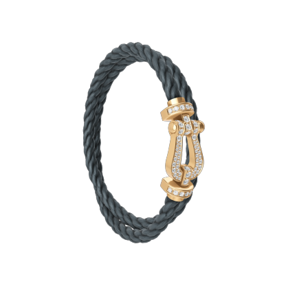 [Copy]FORCE 10 BRACELET 18K YELLOW GOLD AND EMERALDS LARGE MODEL