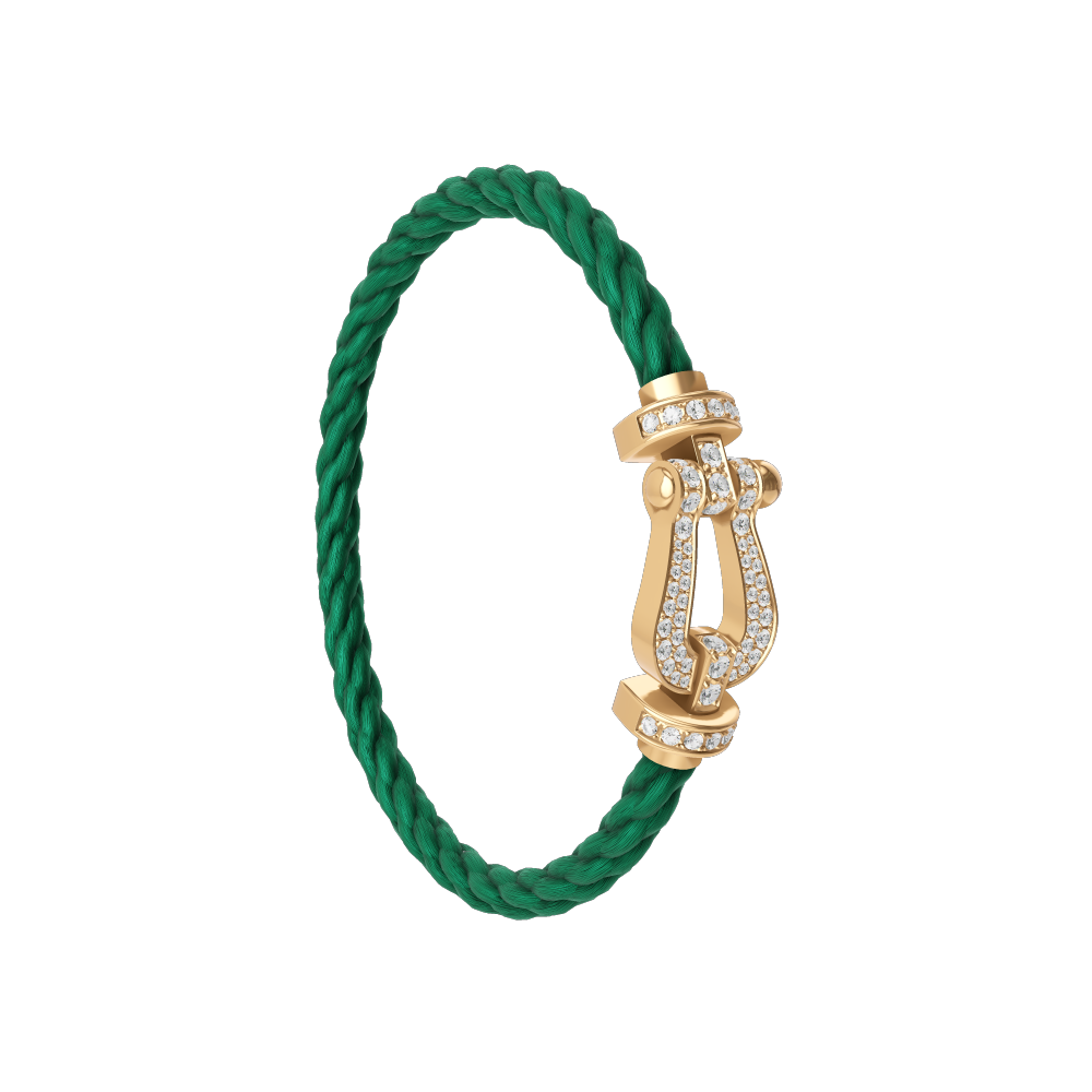 FORCE 10 BRACELET 18K YELLOW GOLD AND DIAMONDS LARGE MODEL