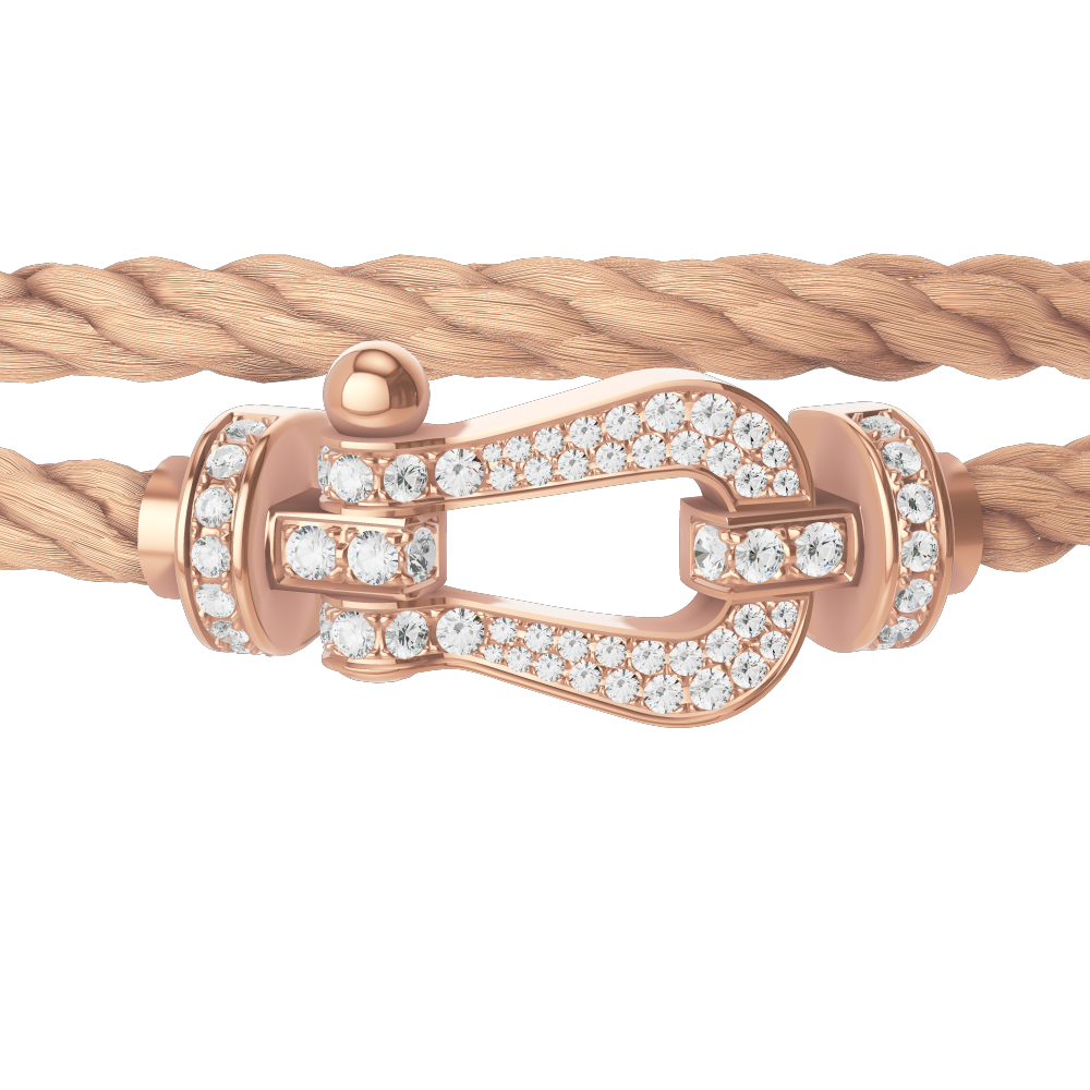 FORCE 10 BRACELET 18K PINK GOLD AND DIAMONDS LARGE MODEL