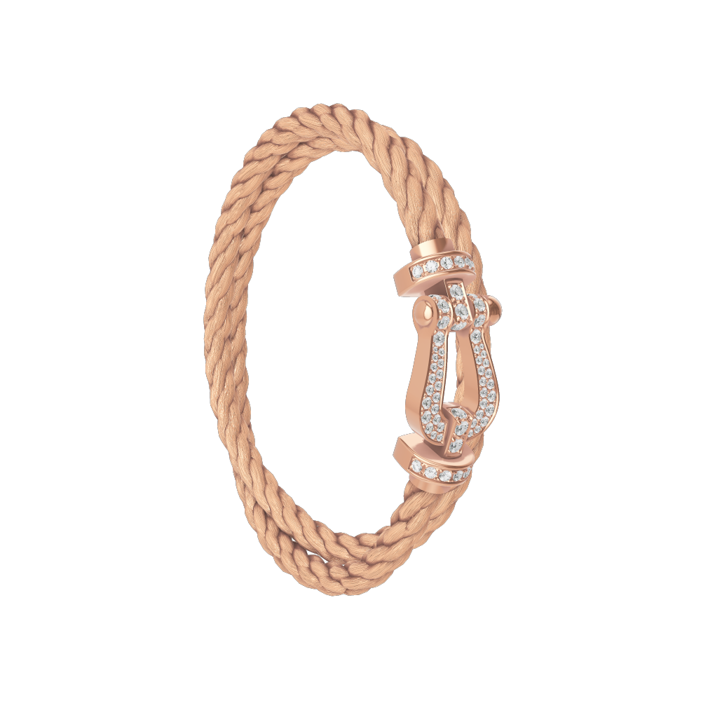 FORCE 10 BRACELET 18K PINK GOLD AND DIAMONDS LARGE MODEL