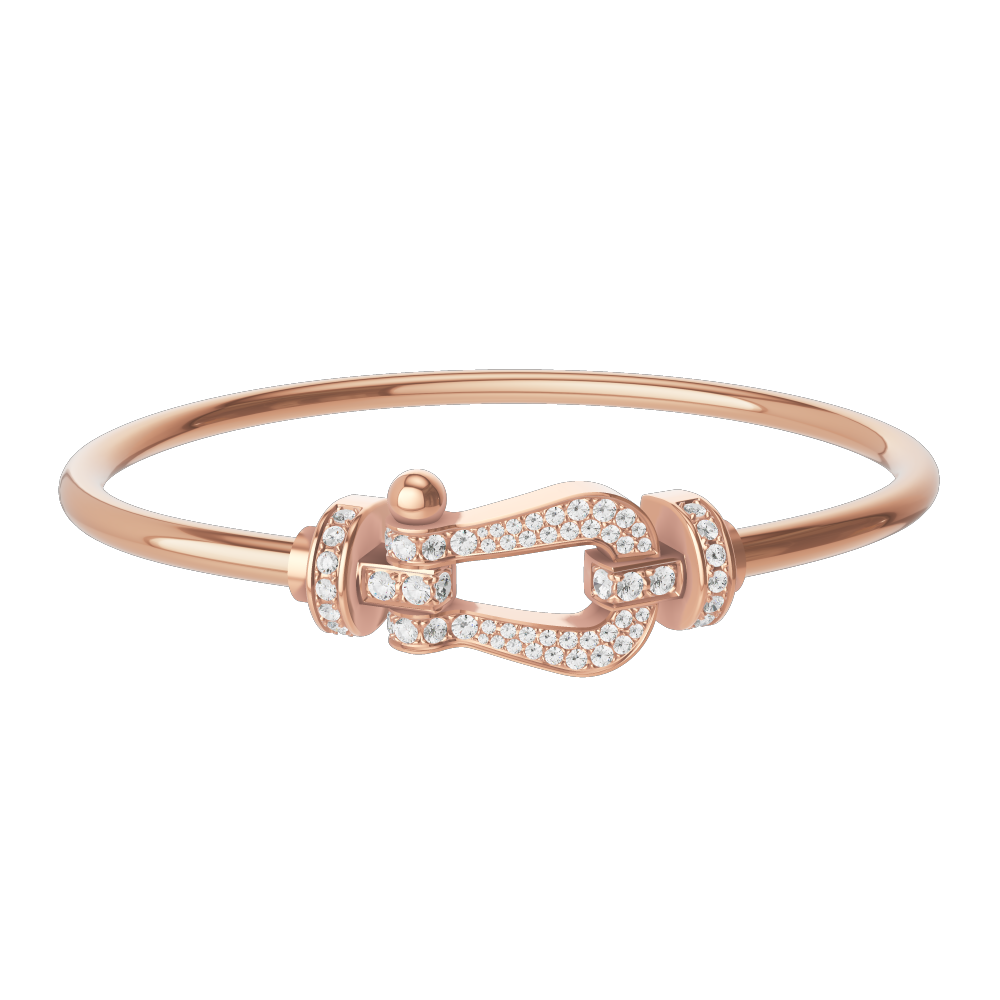 FORCE 10 BRACELET 18K PINK GOLD AND DIAMONDS LARGE MODEL
