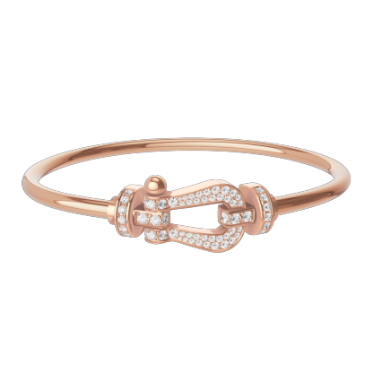 FORCE 10 BRACELET 18K PINK GOLD AND DIAMONDS LARGE MODEL