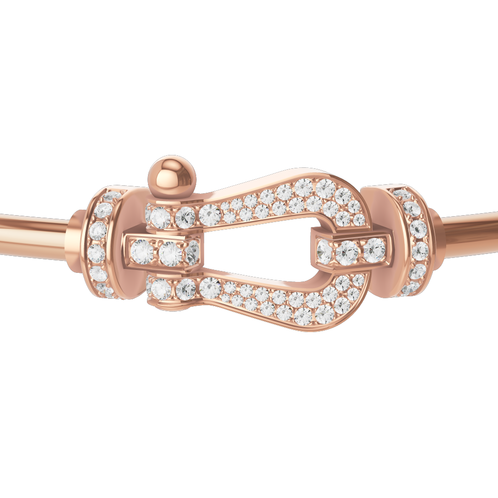 FORCE 10 BRACELET 18K PINK GOLD AND DIAMONDS LARGE MODEL