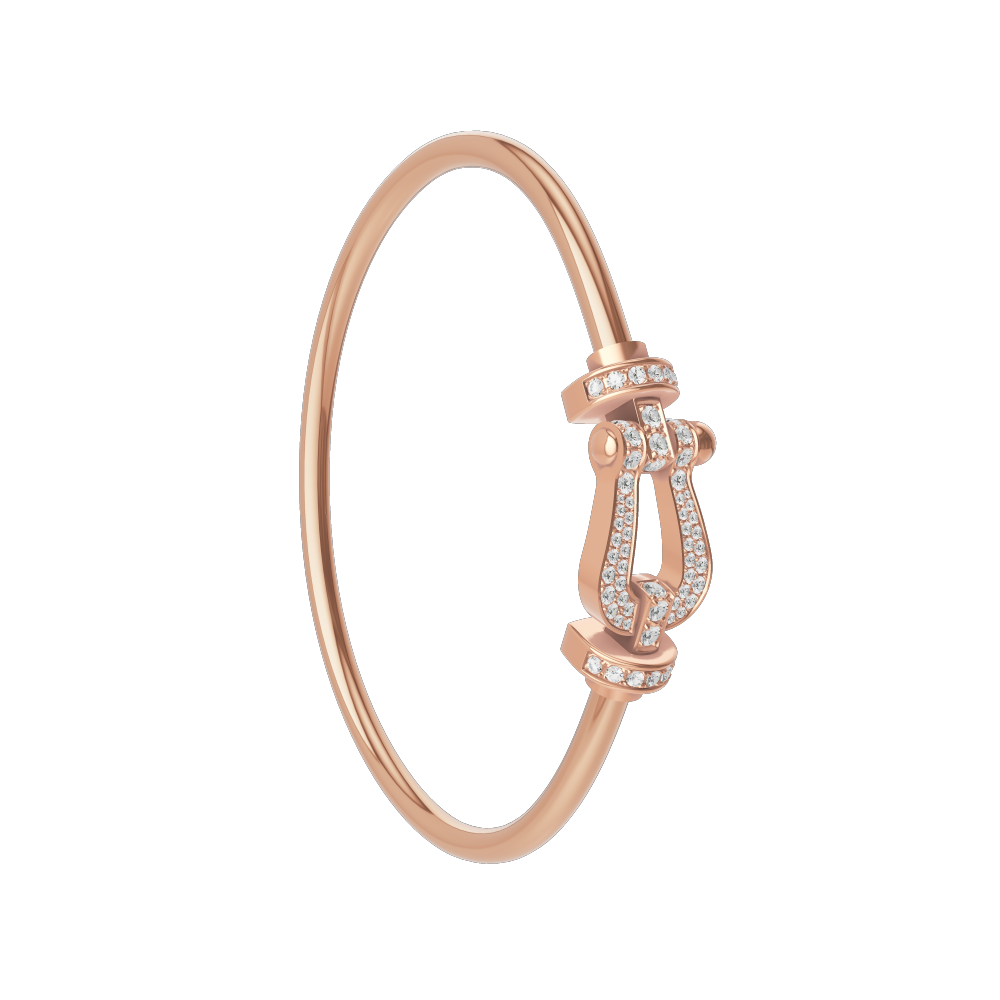 FORCE 10 BRACELET 18K PINK GOLD AND DIAMONDS LARGE MODEL