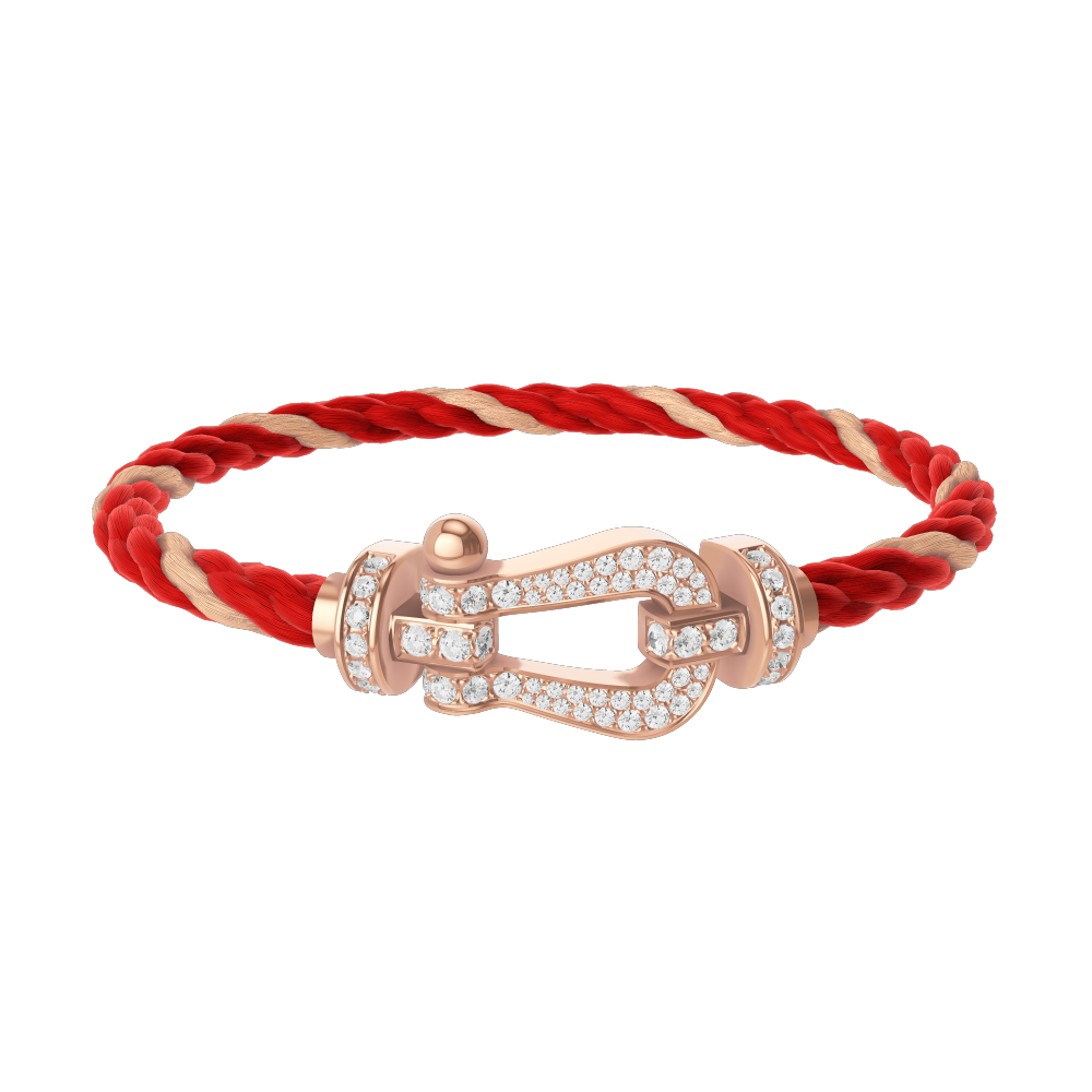 FORCE 10 BRACELET 18K PINK GOLD AND DIAMONDS LARGE MODEL