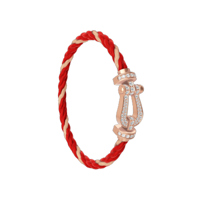 FORCE 10 BRACELET 18K PINK GOLD AND DIAMONDS LARGE MODEL