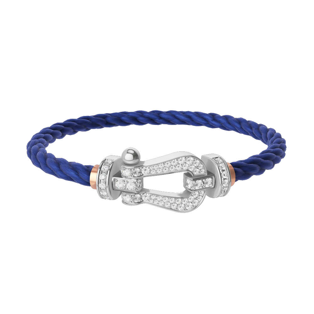 FORCE 10 BRACELET 18K WHITE GOLD AND DIAMONDS LARGE MODEL