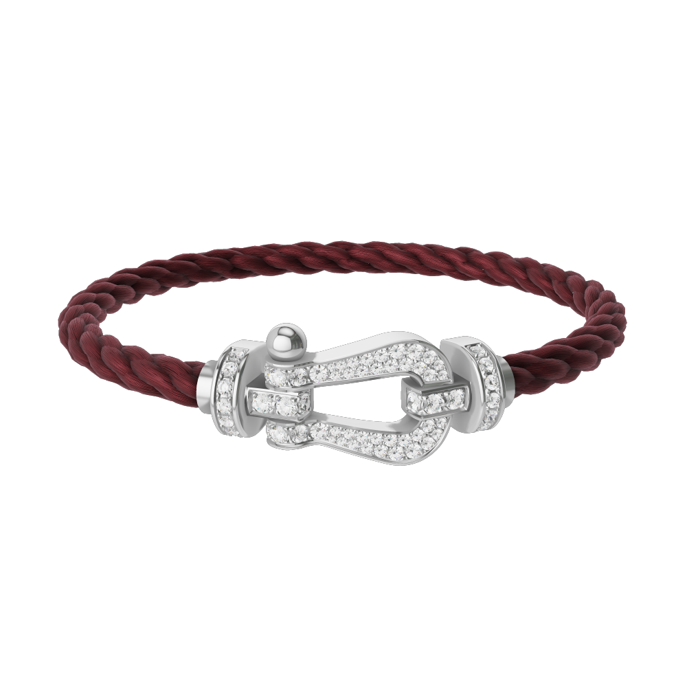 FORCE 10 BRACELET 18K WHITE GOLD AND DIAMONDS LARGE MODEL