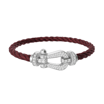 FORCE 10 BRACELET 18K WHITE GOLD AND DIAMONDS LARGE MODEL