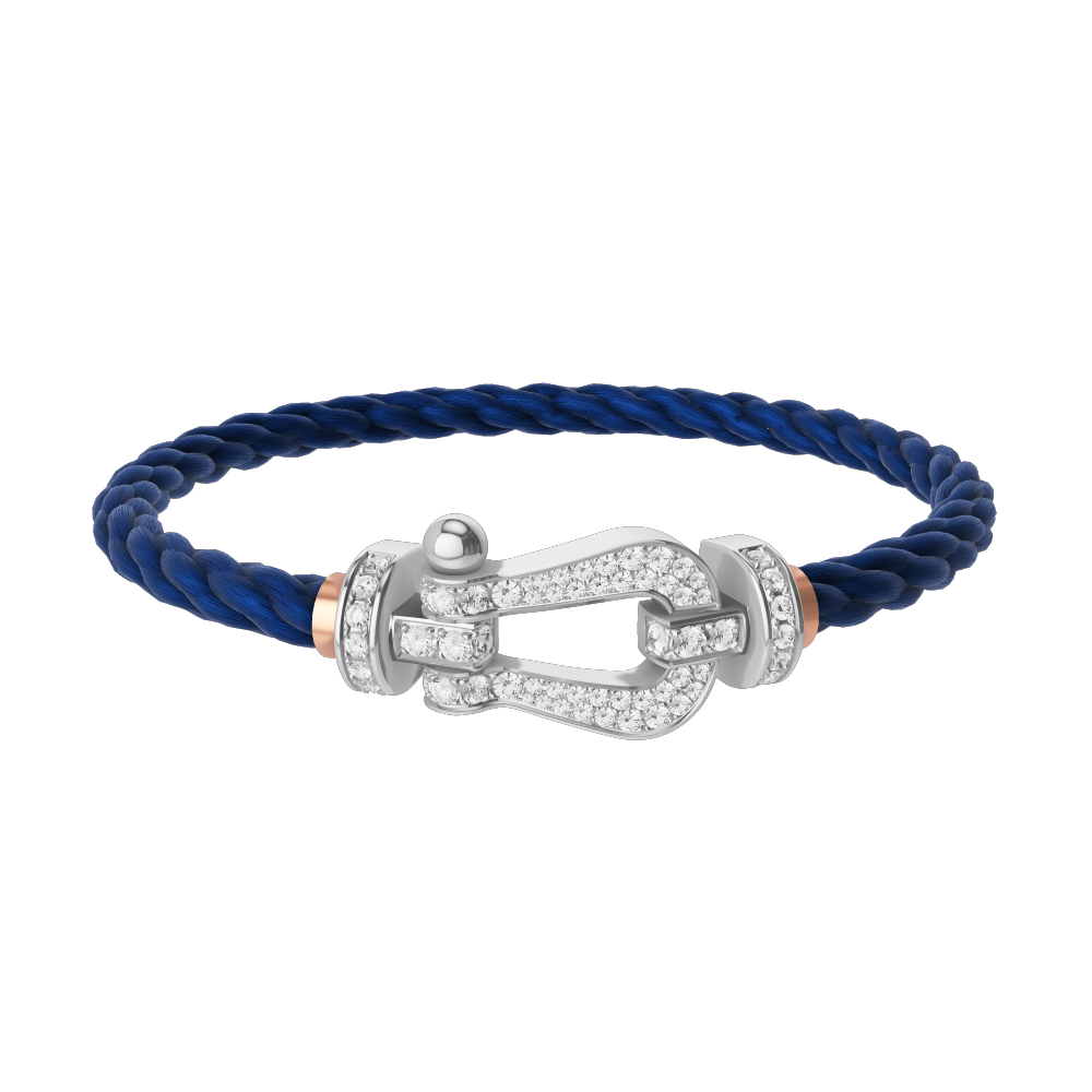 FORCE 10 BRACELET 18K WHITE GOLD AND DIAMONDS LARGE MODEL