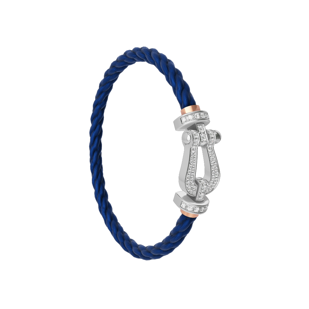 FORCE 10 BRACELET 18K WHITE GOLD AND DIAMONDS LARGE MODEL