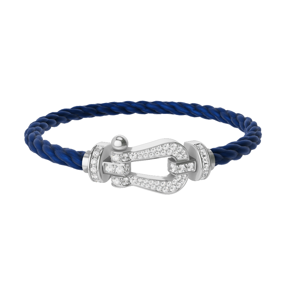 FORCE 10 BRACELET 18K WHITE GOLD AND DIAMONDS LARGE MODEL