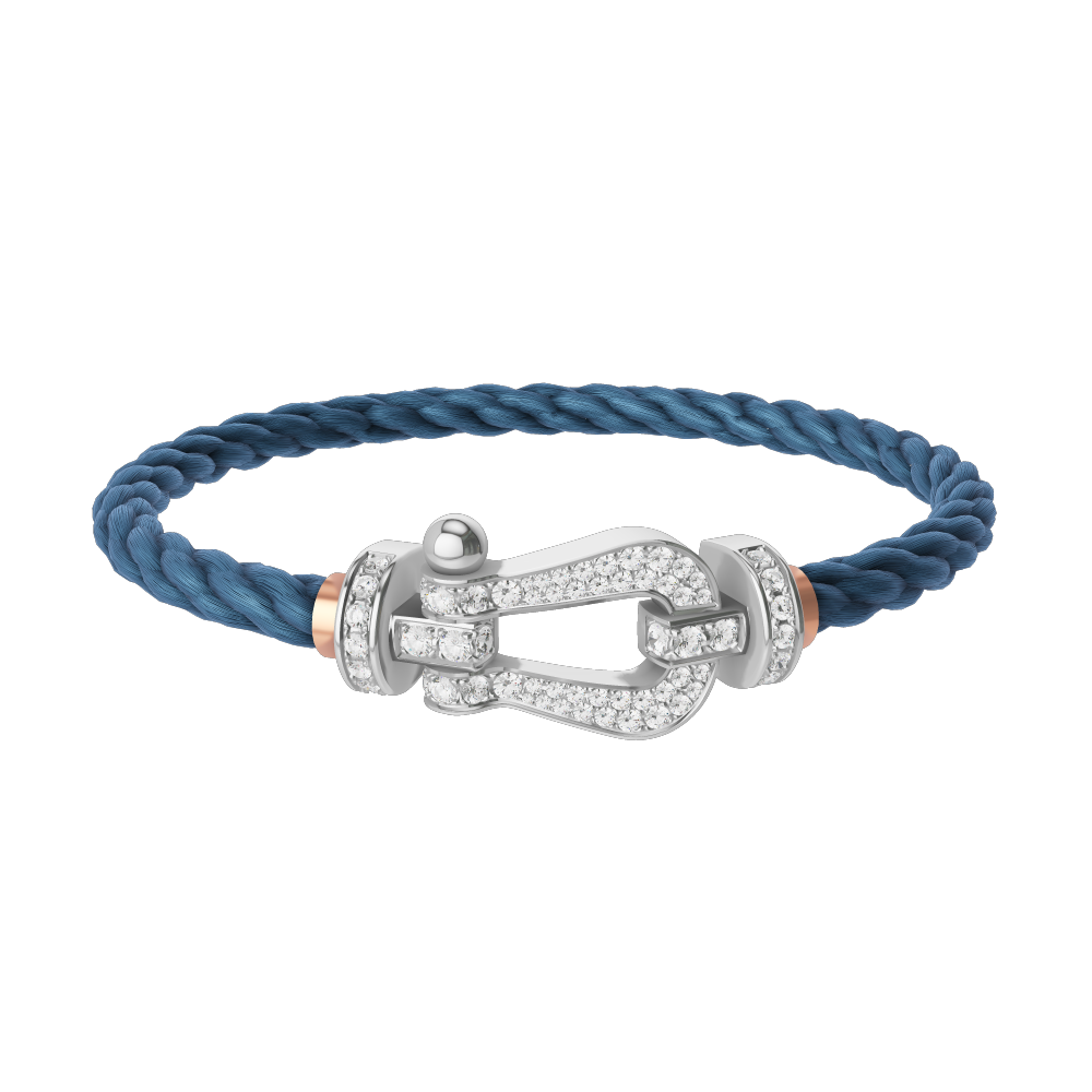 FORCE 10 BRACELET 18K WHITE GOLD AND DIAMONDS LARGE MODEL