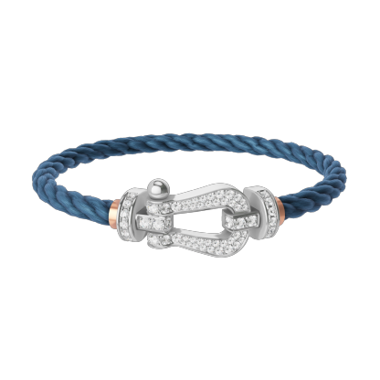 FORCE 10 BRACELET 18K WHITE GOLD AND DIAMONDS LARGE MODEL