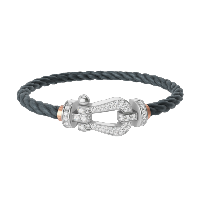 FORCE 10 BRACELET 18K WHITE GOLD AND DIAMONDS LARGE MODEL