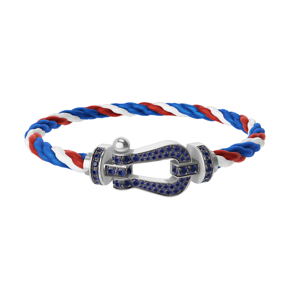 Force 10 bracelet 18k white gold and blue sapphires large model