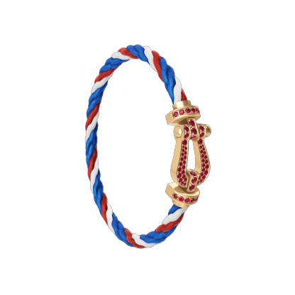 FORCE 10 BRACELET 18K YELLOW GOLD AND RUBIS LARGE MODEL