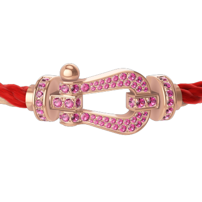 FORCE 10 BRACELET 18K PINK GOLD AND PINK SAPPHIRES LARGE MODEL