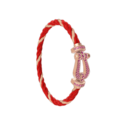 FORCE 10 BRACELET 18K PINK GOLD AND PINK SAPPHIRES LARGE MODEL