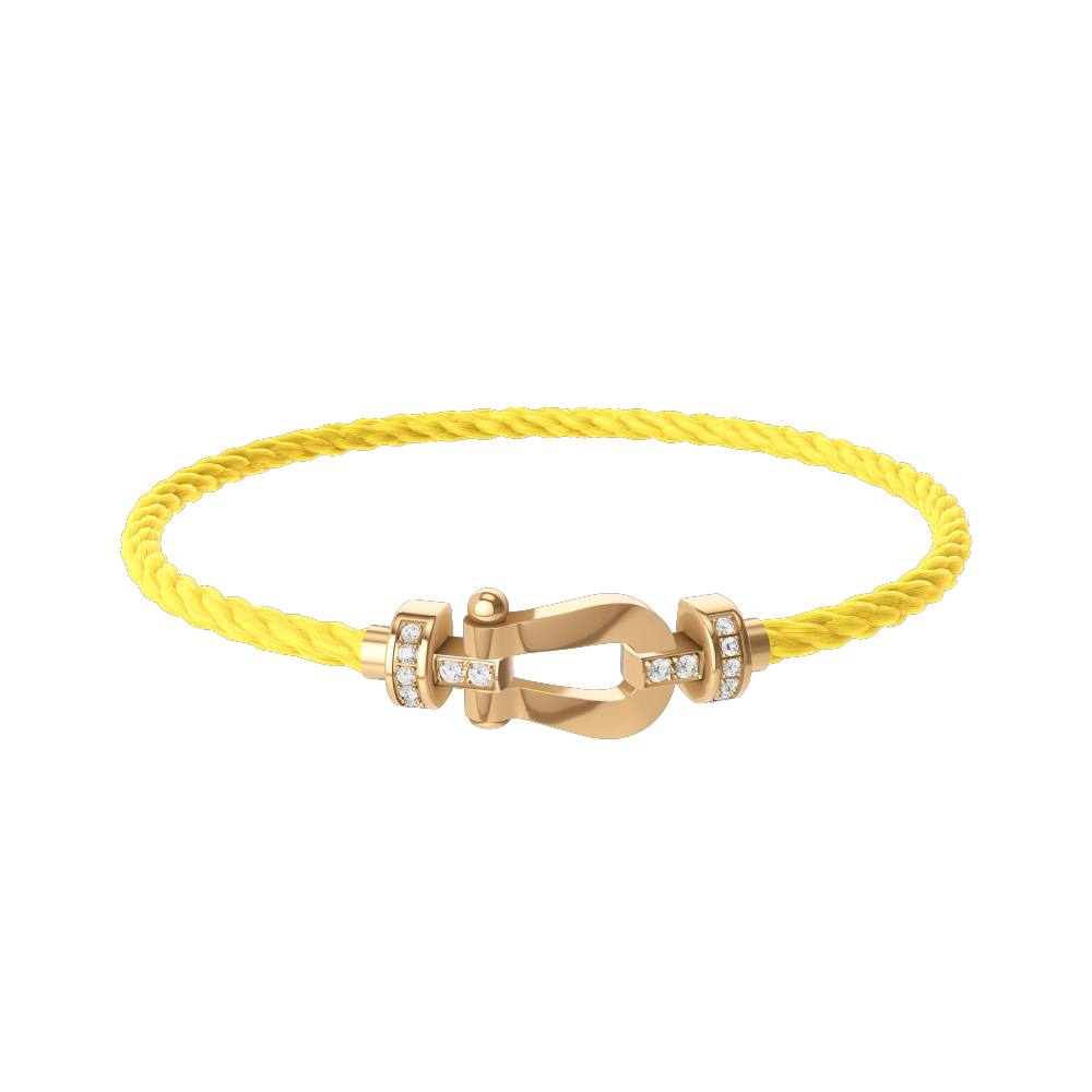 FORCE 10 BRACELET 18K YELLOW GOLD AND DIAMONDS MEDIUM MODEL