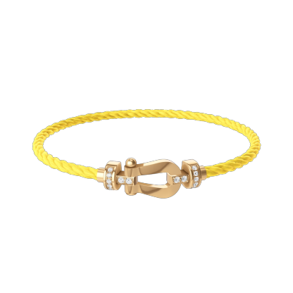FORCE 10 BRACELET 18K YELLOW GOLD AND DIAMONDS MEDIUM MODEL