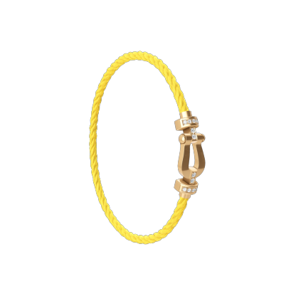 FORCE 10 BRACELET 18K YELLOW GOLD AND DIAMONDS MEDIUM MODEL