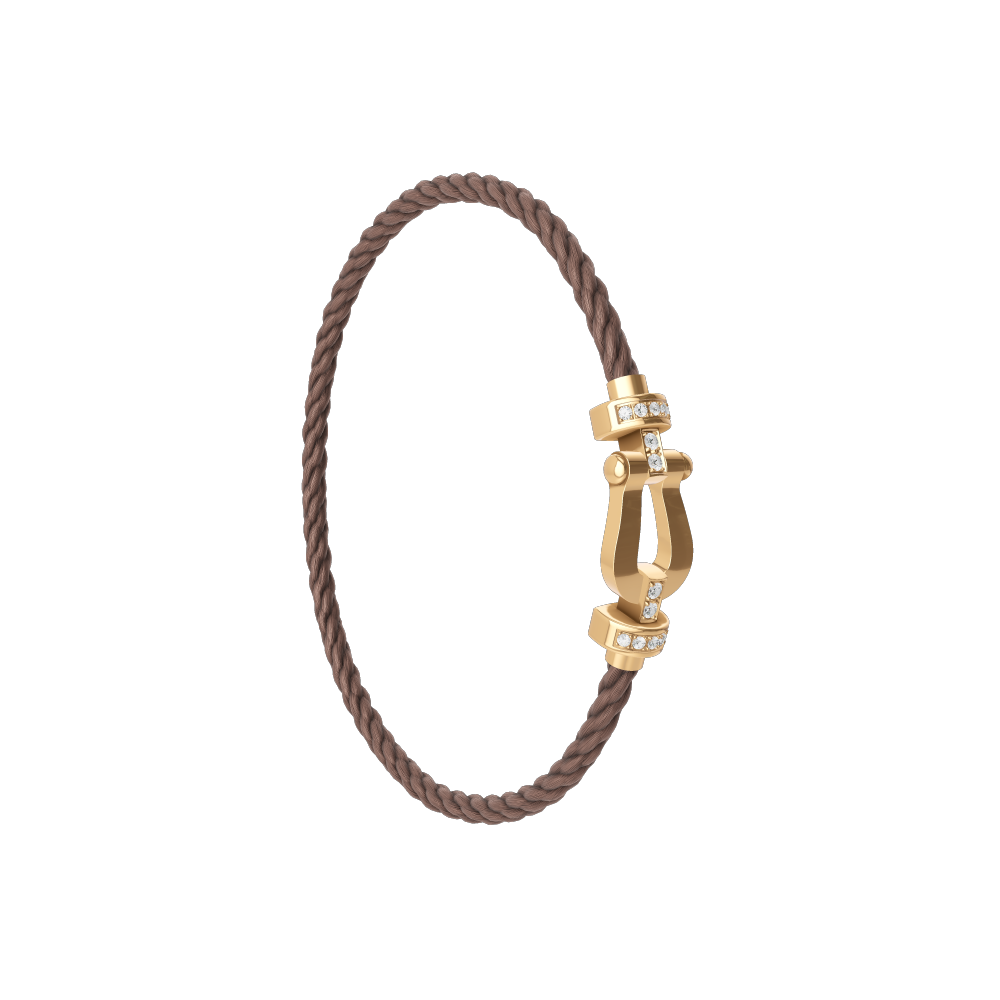 FORCE 10 BRACELET 18K YELLOW GOLD AND DIAMONDS MEDIUM MODEL