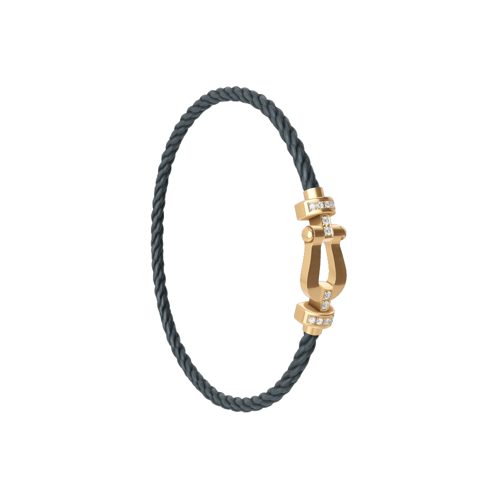 FORCE 10 BRACELET 18K YELLOW GOLD AND DIAMONDS MEDIUM MODEL