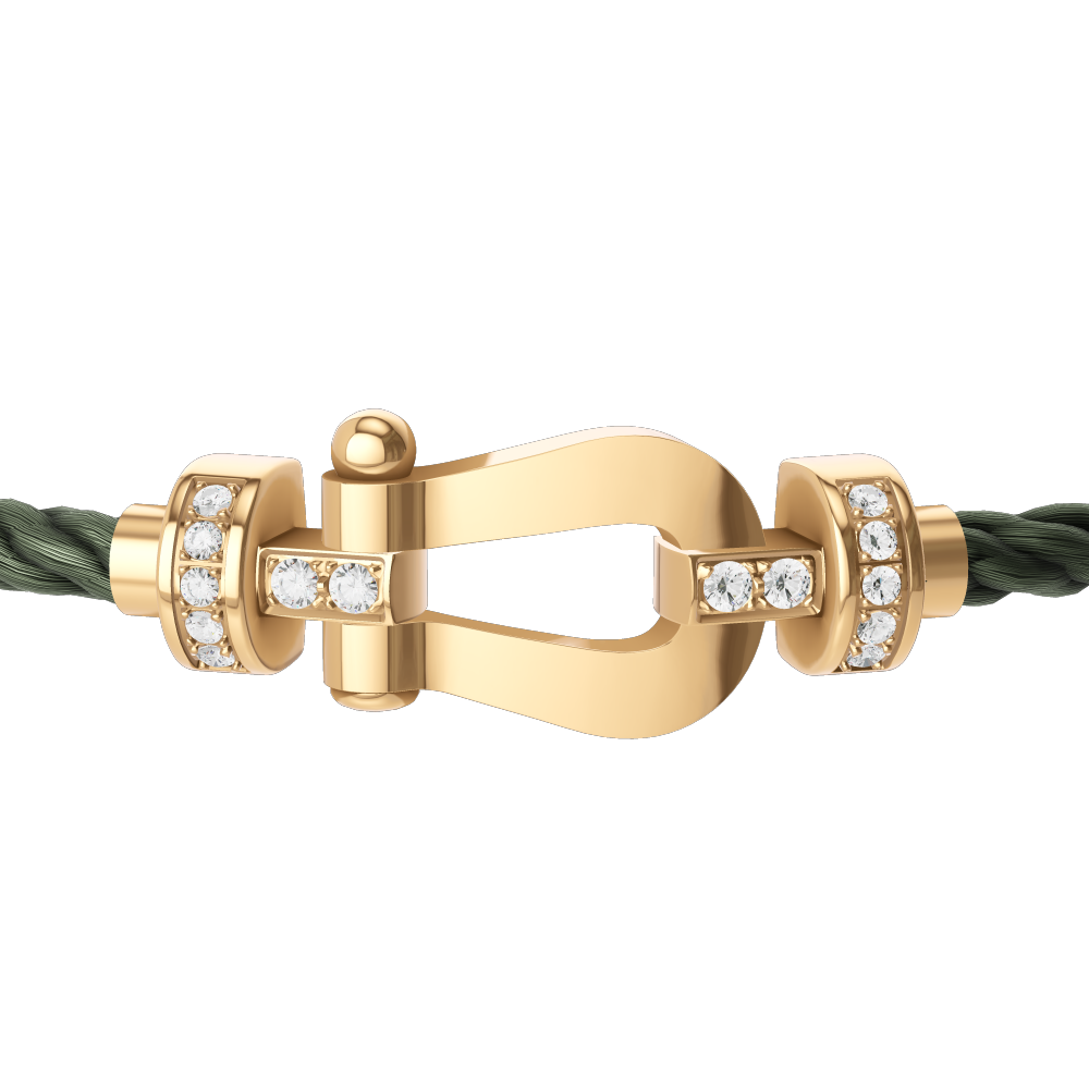 FORCE 10 BRACELET 18K YELLOW GOLD AND DIAMONDS MEDIUM MODEL