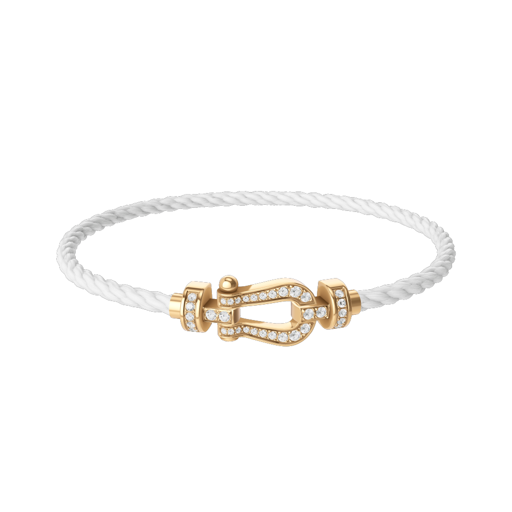 FORCE 10 BRACELET 18K YELLOW GOLD AND DIAMONDS MEDIUM MODEL