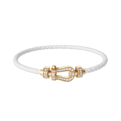 FORCE 10 BRACELET 18K YELLOW GOLD AND DIAMONDS MEDIUM MODEL