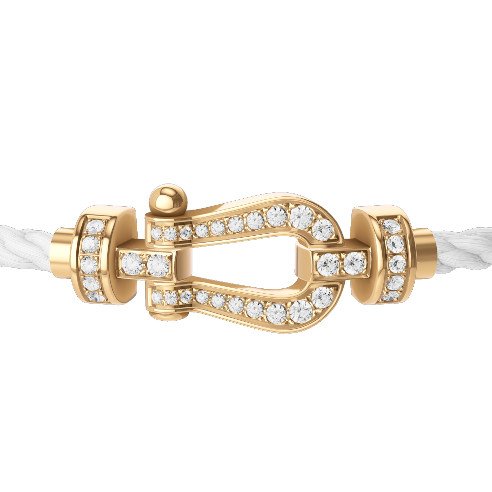 FORCE 10 BRACELET 18K YELLOW GOLD AND DIAMONDS MEDIUM MODEL