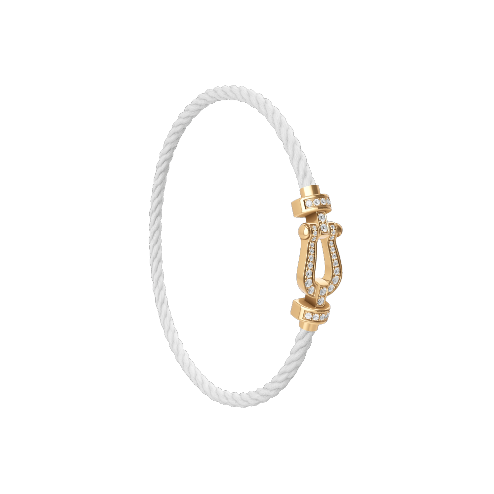 FORCE 10 BRACELET 18K YELLOW GOLD AND DIAMONDS MEDIUM MODEL