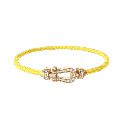 FORCE 10 BRACELET 18K YELLOW GOLD AND DIAMONDS MEDIUM MODEL