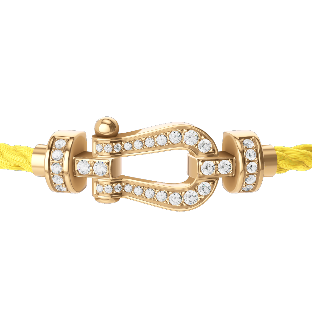 FORCE 10 BRACELET 18K YELLOW GOLD AND DIAMONDS MEDIUM MODEL